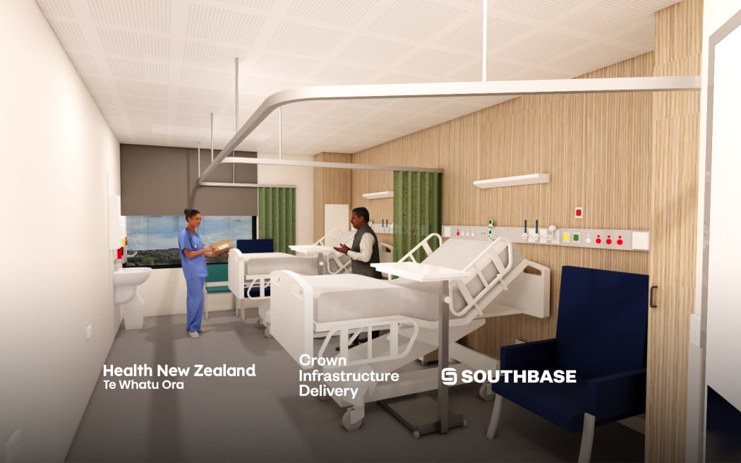 A 3D render of how the new hospital wards will look.