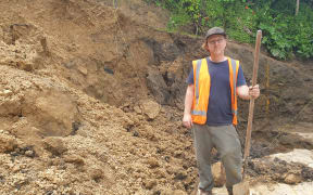 Constant rain over the last two weeks has set back work at Freeman White’s home, a year after the floods.