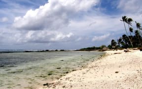 A beach in Kiribati