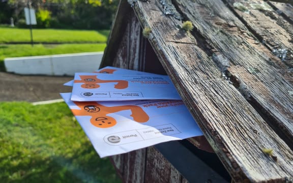 Easy vote envelope packs in the mail for the 2023 general election.
