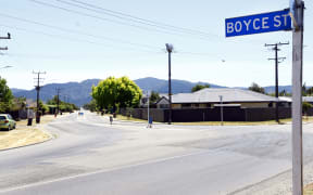 Boyce Street, Renwick, where a person was seriously injured in a house fire, near Blenheim.