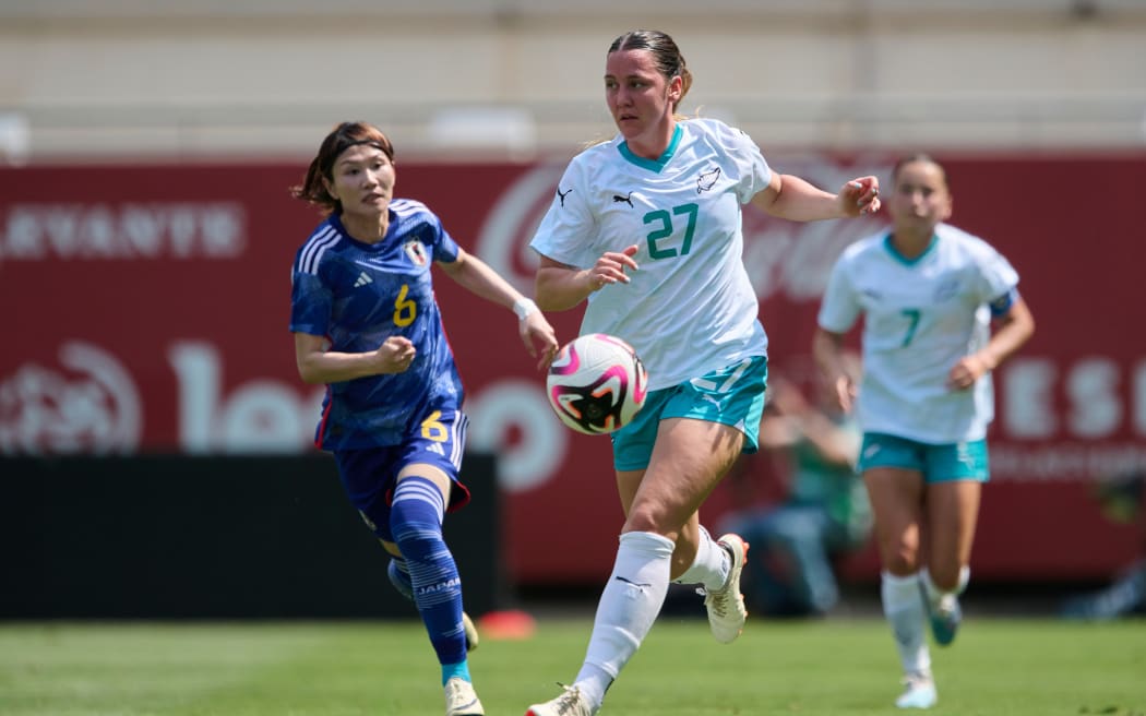 Football Ferns defender Michaela Foster in action against Japan in their international Friendly in Murcia. Spain.