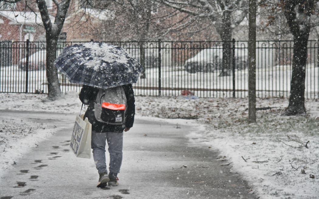 Messy snowstorm hit Toronto, Ontario, Canada, on December 15, 2022. The storm is expected to dump a mix of messy winter weather on the city, including freezing rain and as much as 15-20 centimetres of snow across the Greater Toronto Area. (Photo by Creative Touch Imaging Ltd./NurPhoto) (Photo by Creative Touch Imaging Ltd / NurPhoto / NurPhoto via AFP)