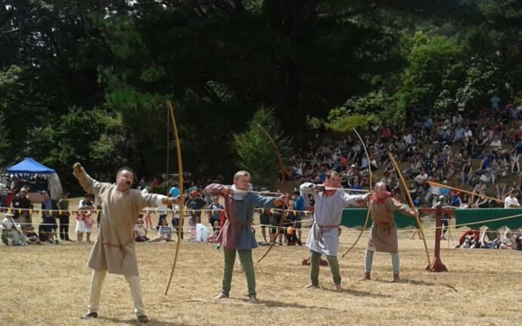 archery at the jousting tournament in Upper Hutt.
