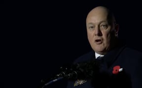 Prime Minister Christopher Luxon speaks at Gallipoli 25 April, 2025.
