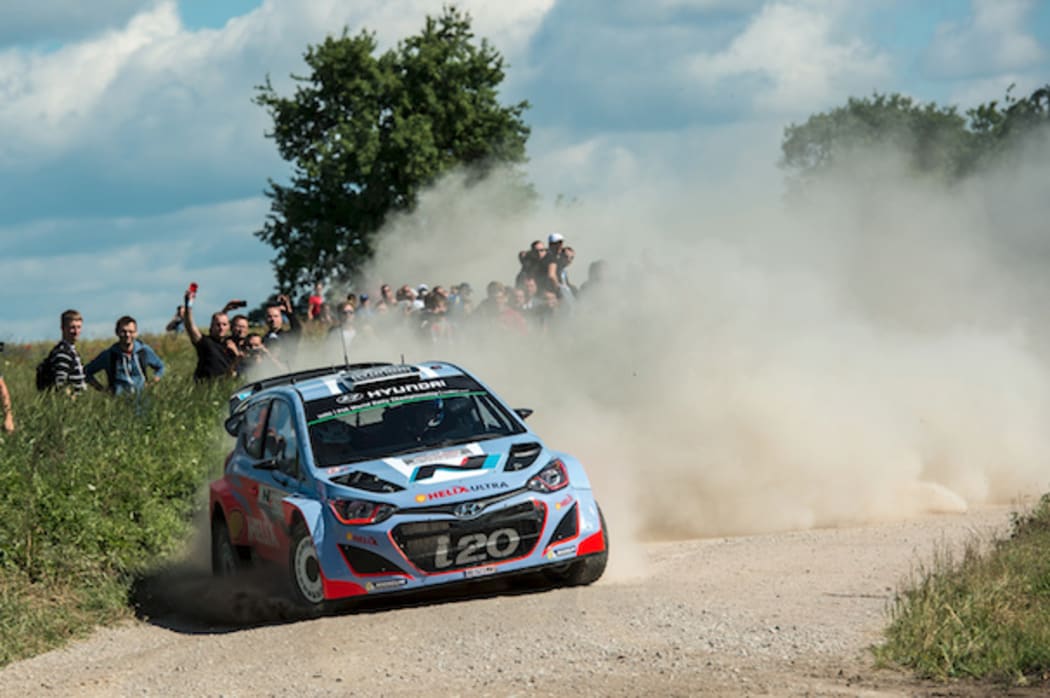 Hayden Paddon in action at The Rally of Poland.