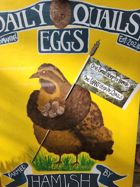 Hamish has a stall at the market in Coromandel town during the summer