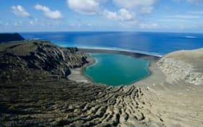 Photos of the volcano when the Sheen family camped there in June last year.