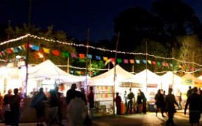 Womad night market tents MarkBellringer