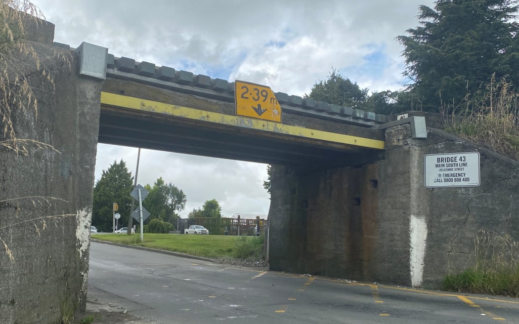 The Tinwald Viaduct shows the signs of numerous incidents where oversized vehicles have hit the bridge, making it the second-most hit bridge in the country in the last two years.