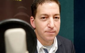 Journalist Glenn Greenwald in Radio New Zealand's Auckland studio.