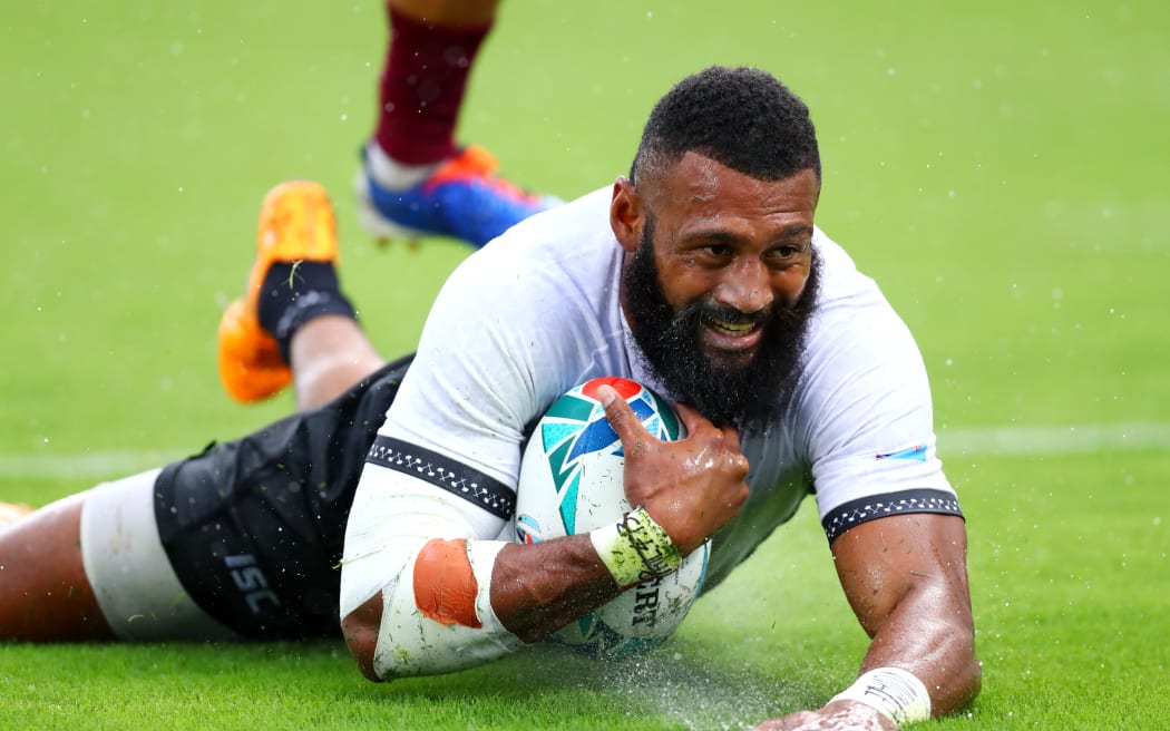 Waisea Nayacalevu scored Fiji's opening try against Georgia.