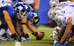 05 September 2012: New York Giants line up against the Dallas Cowboys during a week 1 NFL matchup between the Dallas Cowboys and New York Giants at Metlife Stadium in East Rutherford, New Jersey. The Cowboys defeated the Giants 24-17.