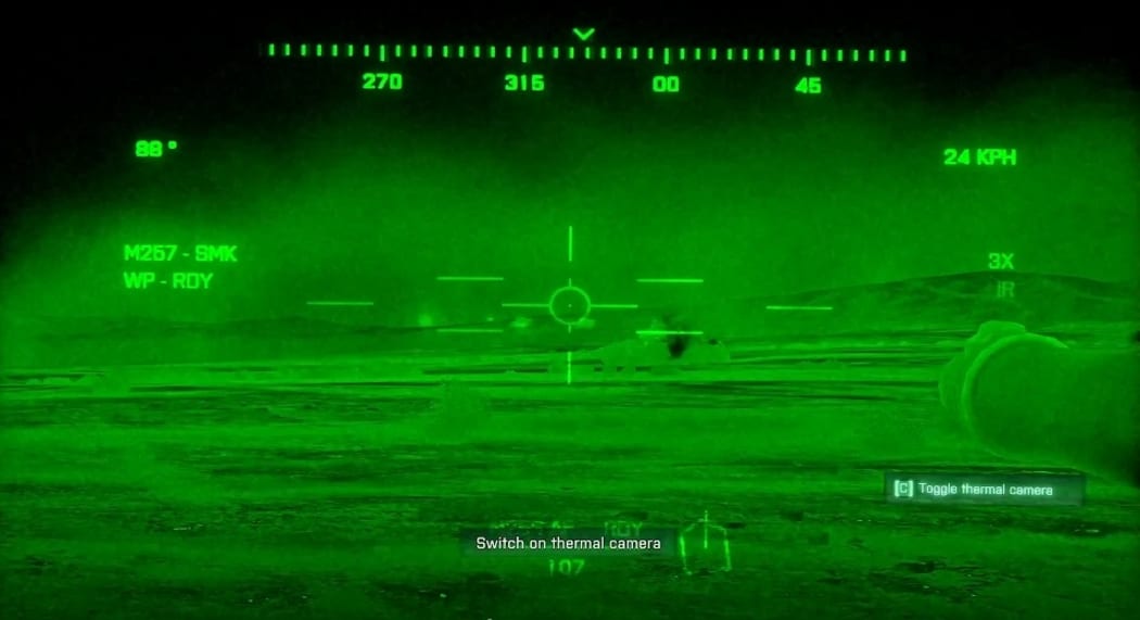 Thermal sight of Abrams tank
