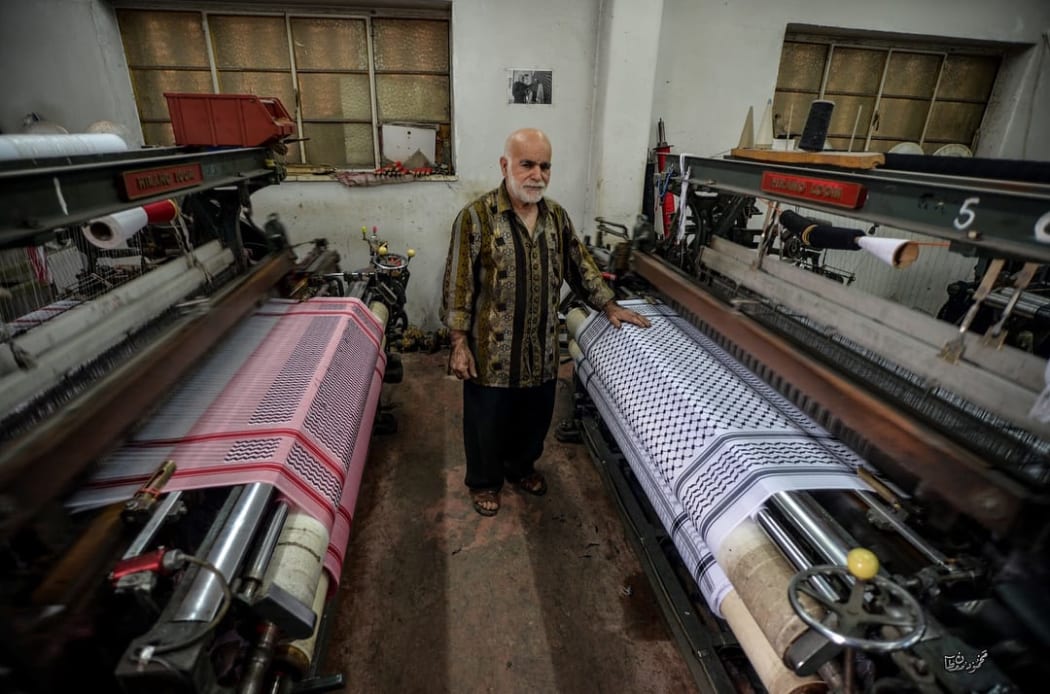Preserved Identity helps support one of the last factories in Palestine that makes Kufiya scarves