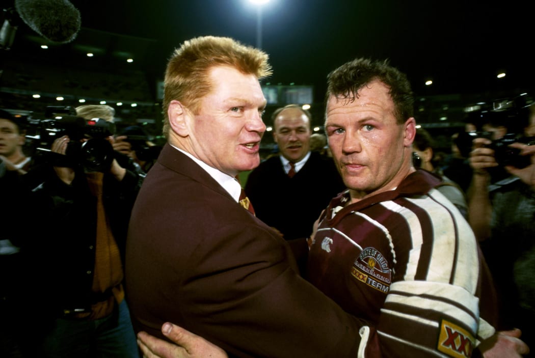 Coach Paul Vautin (L) picked Adrian Lam in the 1995 Queensland State of Origin team.