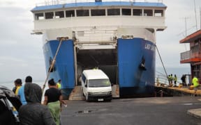 Samoa Shipping Corporation ferry  at Mulifanua wharf