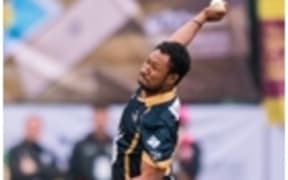 Assad Vala bowling for the Galaxy Gladiators Lantau