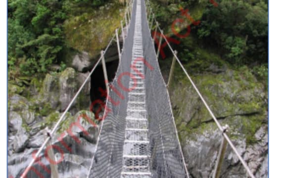 The Collier Gorge swingbridge on the West Coast.