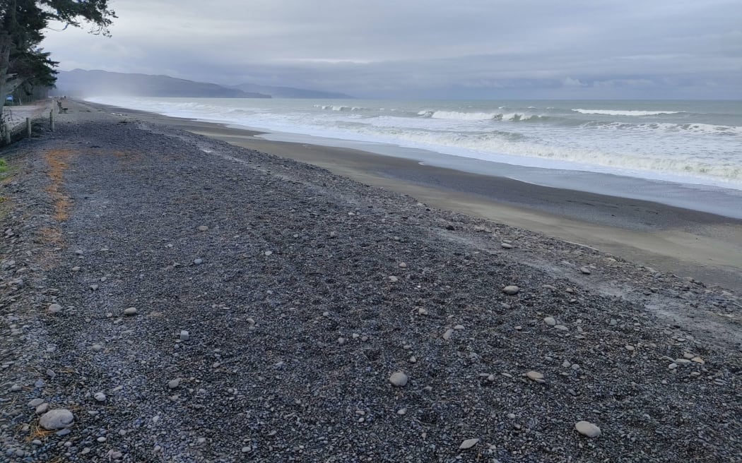 A new bund is providing some protection to Amberley Beach residents for now.
