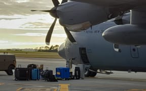 Royal New Zealand Air Force C-130J Hercules prepares to leave for the Middle East.