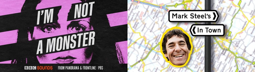 Podcast tiles for I'm Not a Monster and Mark Steel's in Town