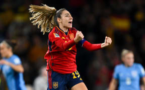 Olga Carmona of Spain celebrates after scoring a goal during the FIFA Women's World Cup 2023 Final