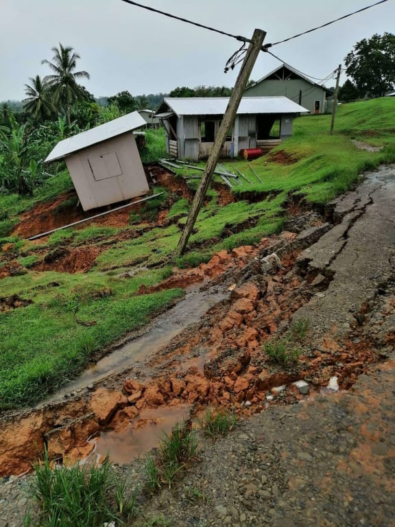 A slip in Central Tasimate District, Solomon Islands.
