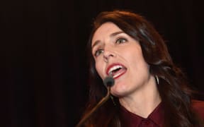 Labour leader Jacinda Ardern on Election Night.
