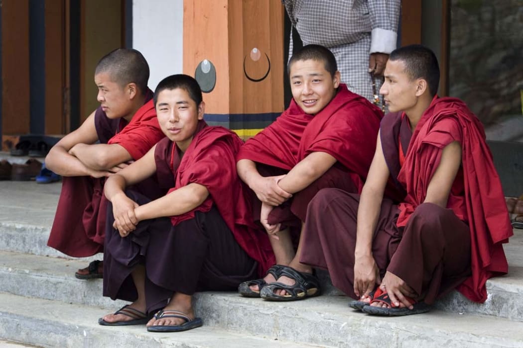 Buddhist monks in Bhutan