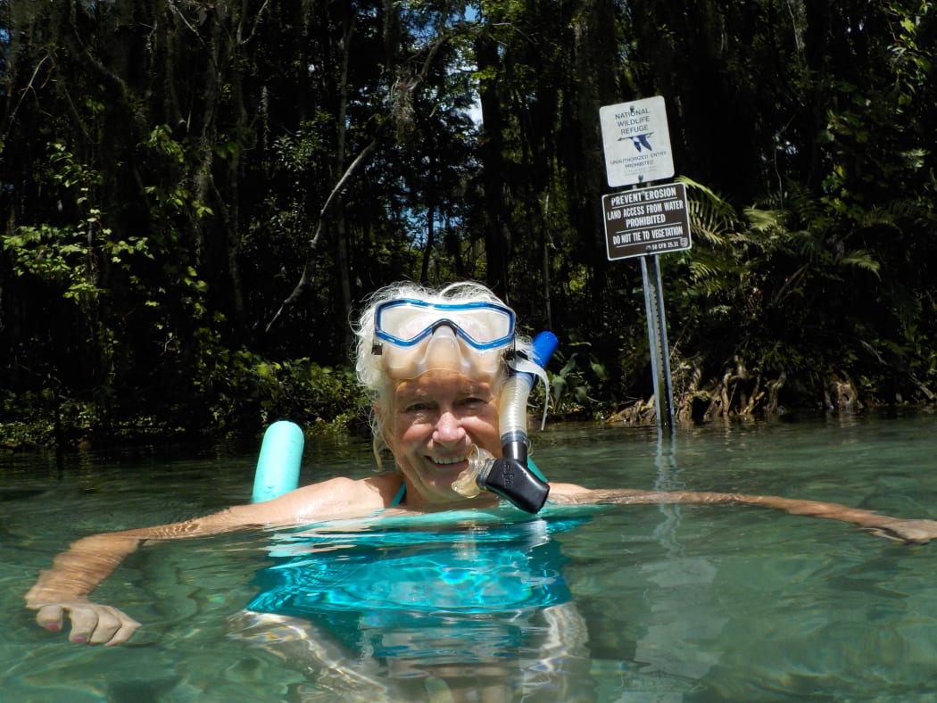 Heather Hapeta searching for manatee in Florida