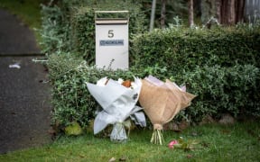 Flowers placed near the site of the attack