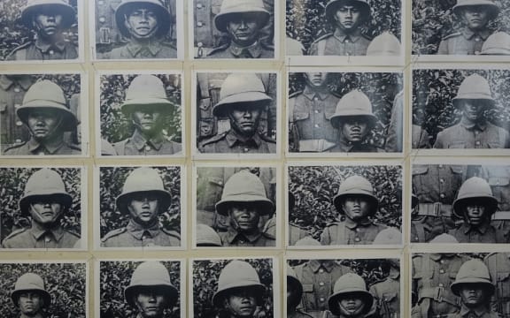 Some of the Niueans who joined the island's WW1 contingent
