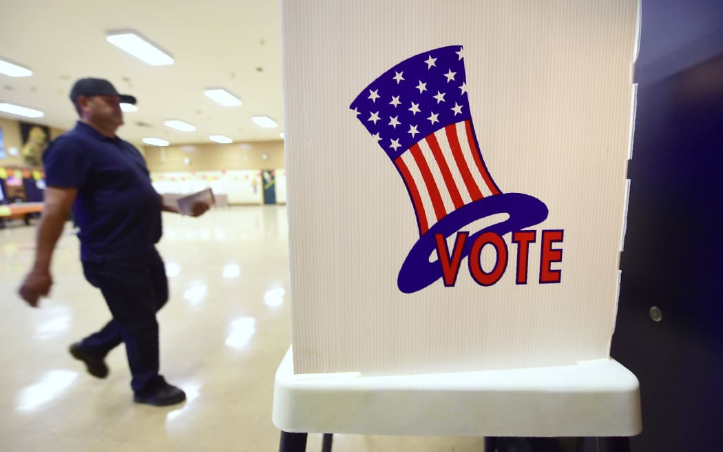 People voting in east Los Angeles.