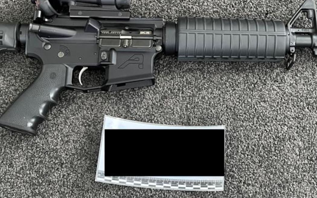 A firearm seized by police.