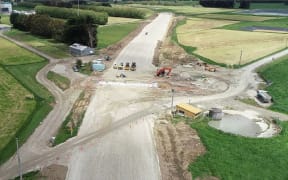 Progress of the work on Edendale realignment at the underpass location as of 22 November.