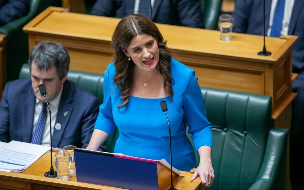 Nicola Willis makes her speech during the Budget debate