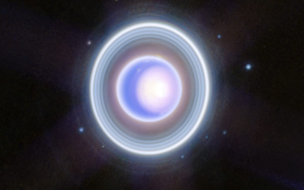 This image of Uranus from NIRCam (Near-Infrared Camera) on NASA's James Webb Space Telescope shows the planet and its rings in new clarity.