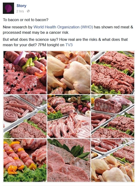 An impressive array of meat posted by TV3's Story on Facebook
