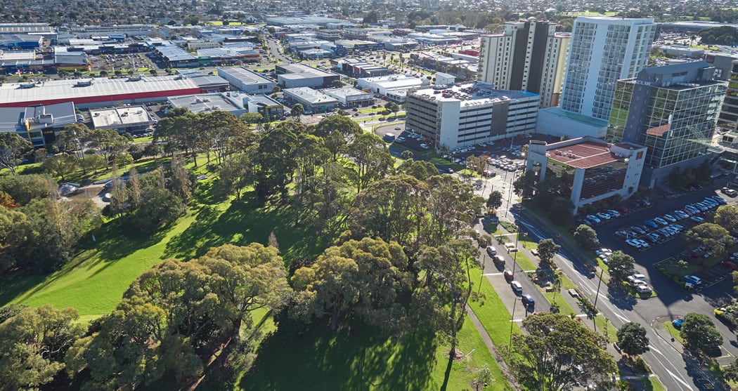 Fuhr suggested housing developments could line the periphery of central Manukau green spaces like Hayman Park, pictured.