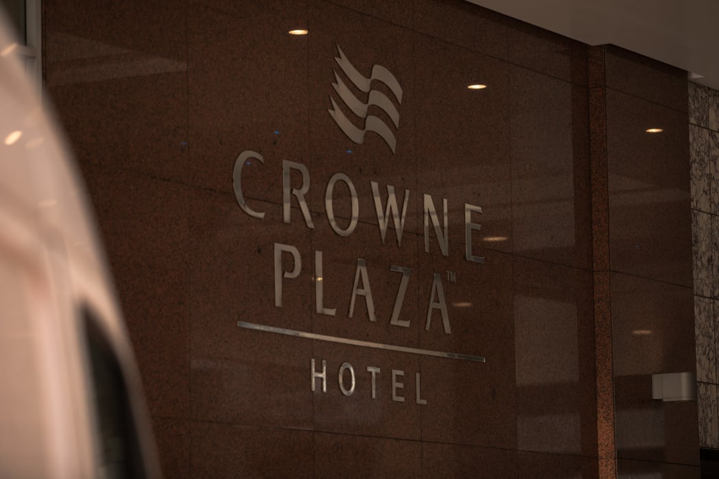 Crowne Plaza Hotel in Central Auckland is a designated isolation facility for people who have entered the country post COVID 19.