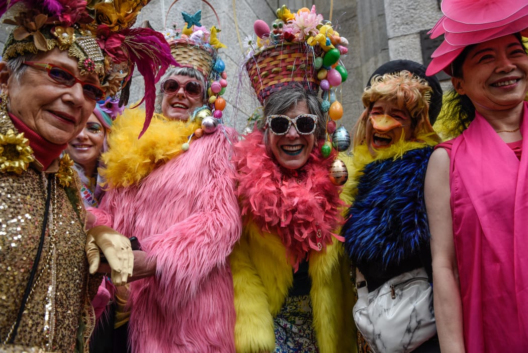 New York City's Easter Bonnet Parade started in 1870 but has been on hiatus since the beginning of the pandemic but was celebrated with a large crowd this year.