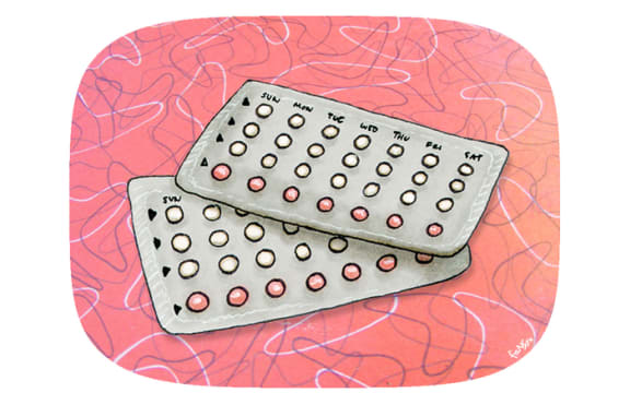 contraceptive pill illustration