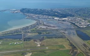 Napier city from the air on 20 February.