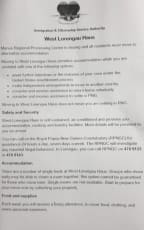 Information about West Lorengau Haus posted in the Manus Island detention centre.