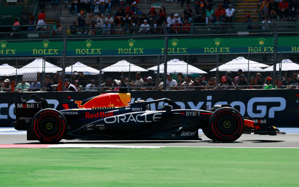Red Bull driver Max Verstappen at the 2023 Mexico Grand Prix.