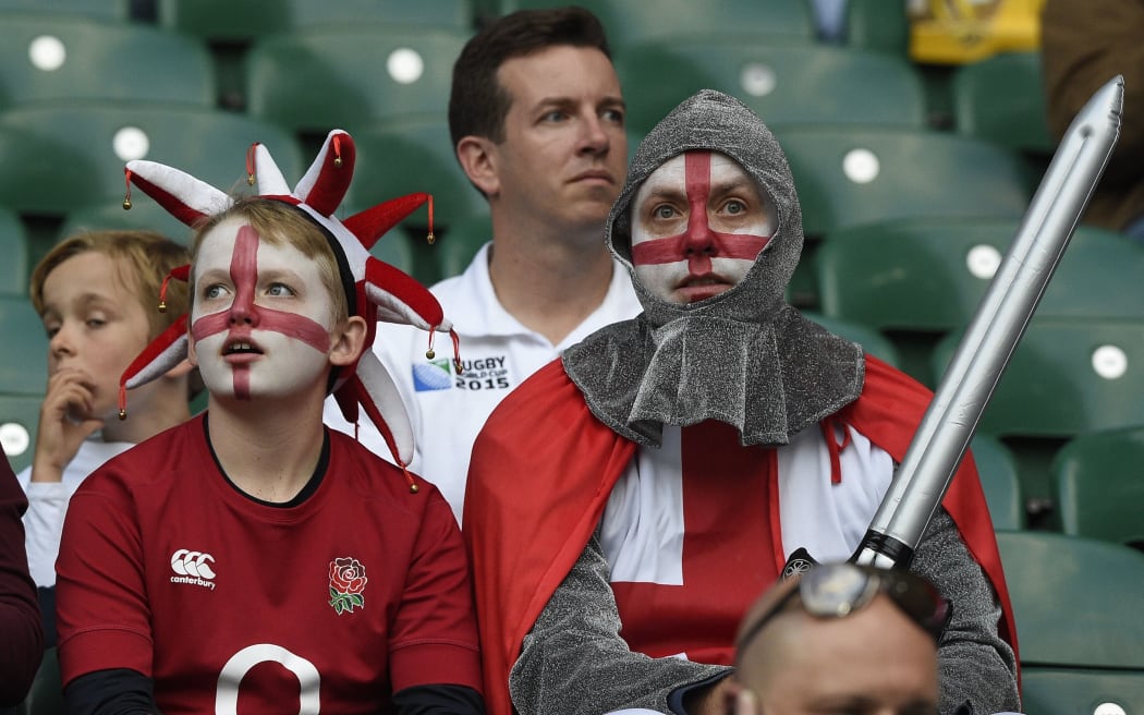 English rugby fans at the 2015 Rugby World Cup.