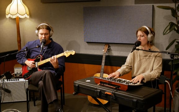 Mousey, performing live in the RNZ Christchurch studio