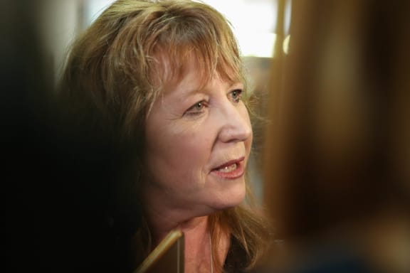 Minister for Broadcasting, Clare Curran answers questions from journalists