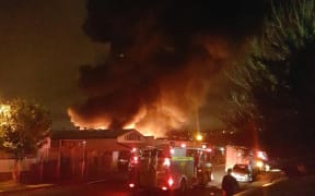 Local residents could clearly see the fire from blocks away.